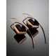 Cherry Amber Earrings In Gold The Ovation, image , picture 2