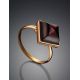 Square Cut Amber Ring In Gold The Ovation, Ring Size: 10 / 20, image , picture 2