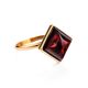 Square Cut Amber Ring In Gold The Ovation, Ring Size: 9.5 / 19.5, image , picture 3