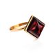 Square Cut Amber Ring In Gold The Ovation, Ring Size: 10 / 20, image , picture 3