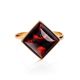 Square Cut Amber Ring In Gold The Ovation, Ring Size: Adjustable, image , picture 4