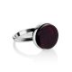 Adjustable Silver Ring With Cherry Amber The Furor, Ring Size: Adjustable, image , picture 3