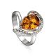 Sterling Silver Ring With Cognac Amber The Acapulco, Ring Size: 12 / 21.5, image , picture 4