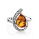 Sterling Silver Ring With Cognac Amber The Acapulco, Ring Size: 9 / 19, image , picture 5