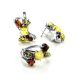 Sterling Silver Ring With Multicolour Amber The Bowknot, Ring Size: 9.5 / 19.5, image , picture 5