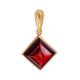 Golden Pendant With Cherry Amber The Ovation, image 