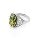 Sterling Silver Ring With Green Amber The Carmen, Ring Size: 10 / 20, image , picture 4
