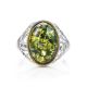 Sterling Silver Ring With Green Amber The Carmen, Ring Size: 9.5 / 19.5, image , picture 3