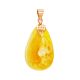Drop Amber Pendant In Gold The Cascade, image 
