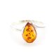 Drop Cut Amber Ring In Sterling Silver The Twinkle, Ring Size: 12 / 21.5, image , picture 2