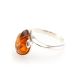 Drop Cut Amber Ring In Sterling Silver The Twinkle, Ring Size: 12 / 21.5, image , picture 3