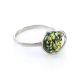 Amazing Amber Ring In Sterling Silver With Crystals The Swan, Ring Size: 12 / 21.5, image 