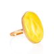 Bold Amber Ring In Gold, Ring Size: 8 / 18, image 