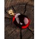 Gold-Plated Teardrop Pendant With Cherry Amber The Sangria, image , picture 2