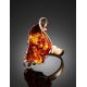One Size Amber Ring In Gold The Rialto, Ring Size: Adjustable, image , picture 2