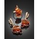 One Size Amber Ring In Gold The Rialto, Ring Size: Adjustable, image , picture 4