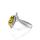 Sterling Silver Ring With Green Amber The Fiori, Ring Size: 9.5 / 19.5, image , picture 4