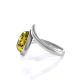 Sterling Silver Ring With Green Amber The Fiori, Ring Size: 11.5 / 21, image , picture 4