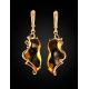 Drop Amber Earrings In Gold The Rialto, image , picture 3