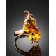 Handcrafted Amber Ring In Gold The Rialto, Ring Size: Adjustable, image , picture 2
