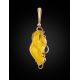 Handmade Amber Pendant In Gold The Rialto, image , picture 2