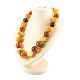 Mindblowing Multicolor Amber Ball Beaded Necklace, image , picture 3