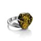 Green Amber Ring In Sterling Silver The Acapulco, Ring Size: 5.5 / 16, image , picture 3