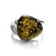 Green Amber Ring In Sterling Silver The Acapulco, Ring Size: 11.5 / 21, image , picture 4