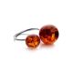 Adjustable Silver Ring With Cognac Amber The Paris, Ring Size: Adjustable, image , picture 3
