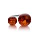 Adjustable Silver Ring With Cognac Amber The Paris, Ring Size: Adjustable, image , picture 4