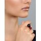 Adjustable Silver Ring With Cognac Amber The Paris, Ring Size: Adjustable, image , picture 5