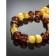 Two-Toned Amber Beaded Necklace, image , picture 2