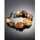 Ethnic Amber Bracelet With Brass Beads The Indonesia, image , picture 2
