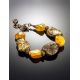 Raw Amber Bracelet With Brass Beads The Indonesia, image , picture 2