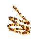 Multicolor Amber Bangle Bracelet With Glass Beads, image , picture 4
