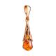 Drop Amber Pendant In Gold Plated Silver The Roxanne, image , picture 3