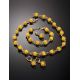Honey Amber Necklace In Gold-Plated Silver The Algeria, image , picture 5