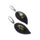 Dark Leather Amber Earrings The Nefertiti, image , picture 4