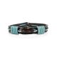 Dark Leather Tie Bracelet With Green Amber The Copacabana, image , picture 3