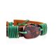 Brown Leather Tie Bracelet With Cognac Amber The Copacabana, image , picture 4