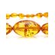 Olive Cut Amber Beaded Necklace, image , picture 5