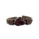 Dark Leather Tie Bracelet With Cognac Amber The Copacabana, image , picture 3
