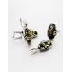 Green Amber Ring In Sterling Silver The Rendezvous, Ring Size: 13 / 22, image , picture 5