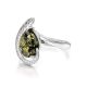 Green Amber Ring in Sterling Silver The Acapulco, Ring Size: 7 / 17.5, image , picture 4