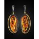 Amber Earrings In Gold-Plated Silver The Triumph, image , picture 2