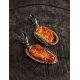 Amber Earrings In Gold-Plated Silver The Triumph, image , picture 3