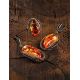 Amber Earrings In Gold-Plated Silver The Triumph, image , picture 4