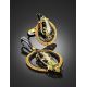 Adjustable Gold-Plated Ring With Green Amber The Triumph, Ring Size: Adjustable, image , picture 4