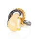Gorgeous Gold-Plated Ring With Drop Cut Mammoth Tusk The Era, Ring Size: Adjustable, image , picture 3