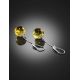 Dangle Amber Earrings In Sterling Silver With Inclusions The Clio, image , picture 2
